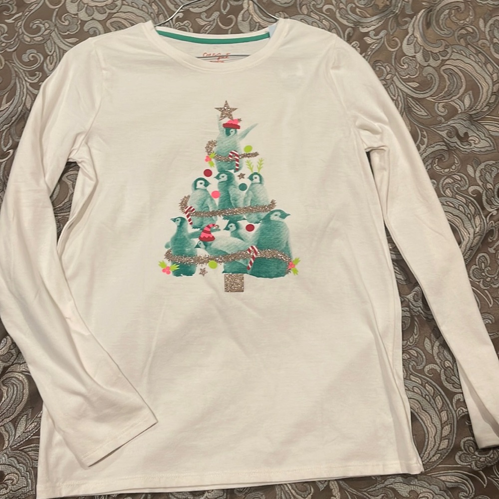Christmas Top CAT AND JACK NWT Girls XL 14/16
